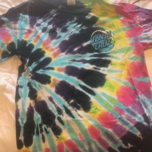 Santa Cruz graphic tie dye t-shirt